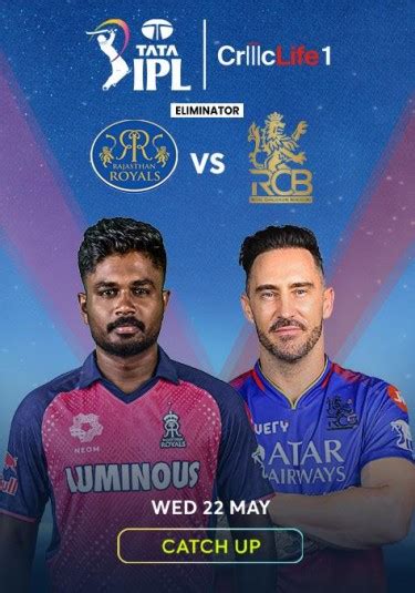 Rajasthan Royals vs Royal Challengers Bengaluru, Eliminator.
